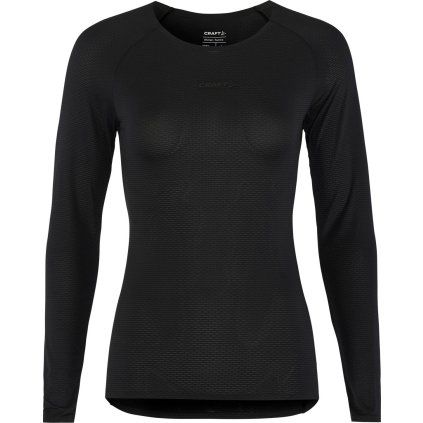 Dámské ultralehké triko CRAFT PRO Dry Nanoweight LS - černá (Velikost XS)