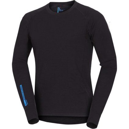 Pánské merino triko NORTHFINDER Ed černé (VELIKOST S)