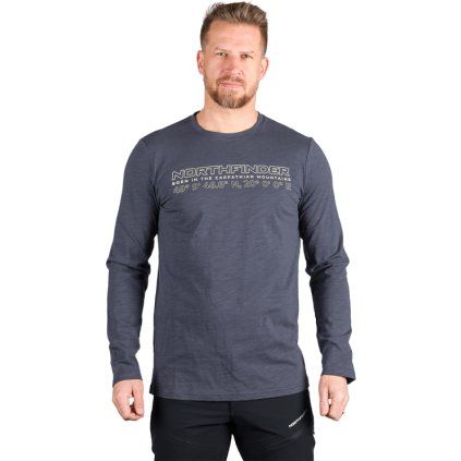 Pánské bavlněné triko NORTHFINDER Denes modré (VELIKOST 2XL)