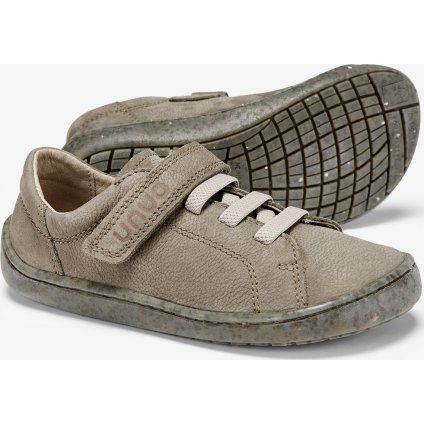 Dětské kožené barefoot boty UNUO, Khaki (Velikost 27)