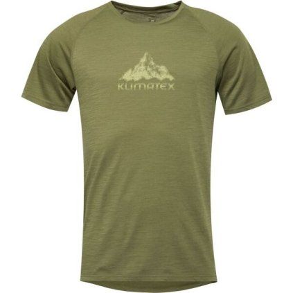 Pánské Merino Blend triko KLIMATEX Argyle tmavě zelená (Velikost XL)