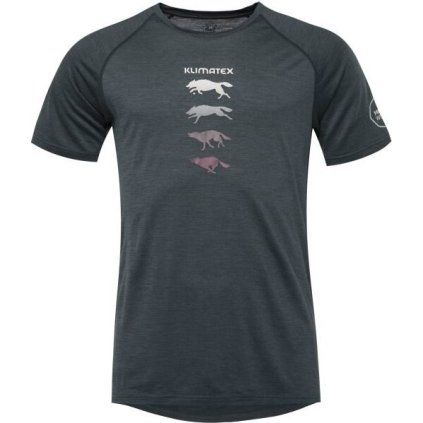 Pánské Merino Blend triko KLIMATEX Huron tmavě šedá (Velikost XL)