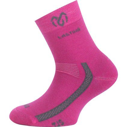 Dětské merino ponožky LASTING Tjs tmavě růžová (Velikost (24-28) XXS)