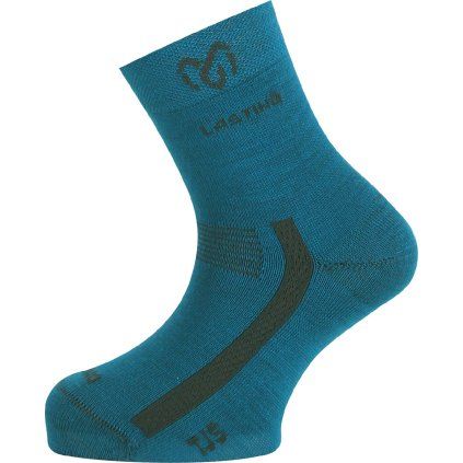 Dětské merino ponožky LASTING Tjs modrá (Velikost (24-28) XXS)
