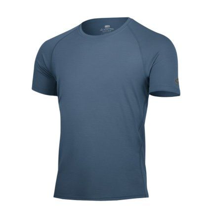 Pánské merino triko LASTING Quido modré (Velikost L)