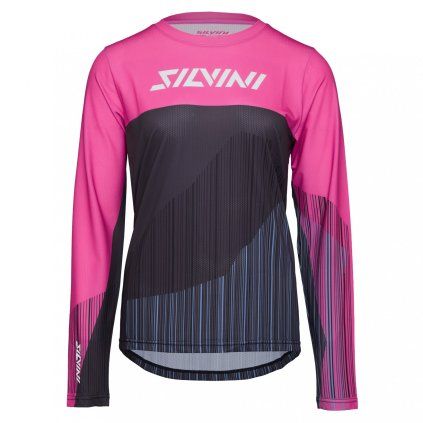 Dámský dres SILVINI Ella růžovo-čený (Velikost XS)