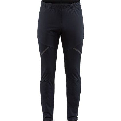 Pánské zateplené softshellové kalhoty CRAFT Core Glide Wind Tights černé (Velikost S)