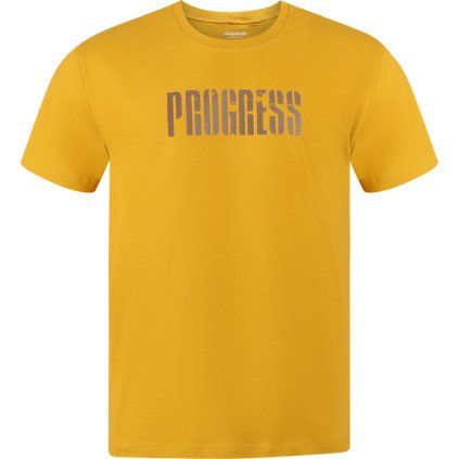 Pánské bambusové triko PROGRESS Barbar Army horčicové (Velikost L)