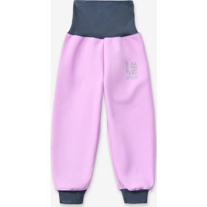 Batolecí softshellové kalhoty UNUO bez zateplení Basic, Lila (Velikost 80/86, Věk 12-18 měsíců)