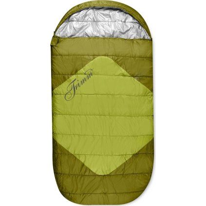 Dekový spacák TRIMM Divan zelený (Velikost 195 cm, Orientace zipu Pravý, Obvodový, Barva kiwi green/green)