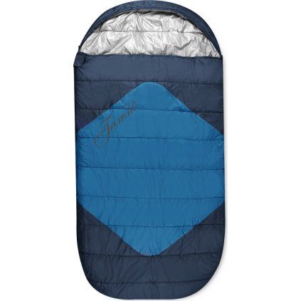 Dekový spacák TRIMM Divan modrý (Velikost 195 cm, Orientace zipu Pravý, Obvodový, Barva sea blue/blue)