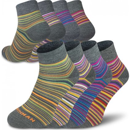 Merino ponožky NORTHMAN Ingri 4-pack šedá (Velikost 42-44)
