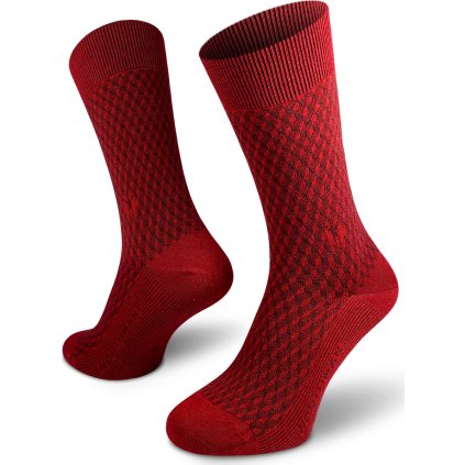 Merino ponožky NORTHMAN Horten vínové (Velikost 42-44)