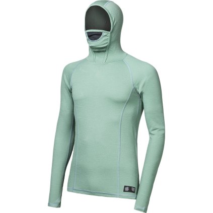 Pánské merino triko SENSOR Merino DF s kapucí zelené (Barva zelená, Velikost S)