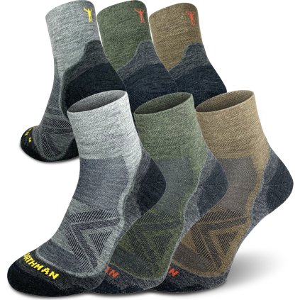Běžecké merino ponožky NORTHMAN PRO Mid 3-pack světlý mix (Velikost 42-44)