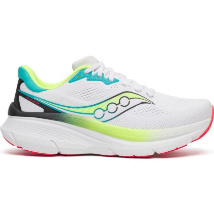 Pánské běžecké boty SAUCONY S101408-1035 GUIDE 19 white/citron (Velikost 40)