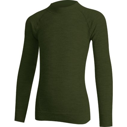 Dětské merino triko LASTING Jalo zelené (Velikost 122-134)