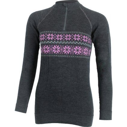 Dámské merino triko LASTING Wigi šedé (Velikost XXL/3XL)