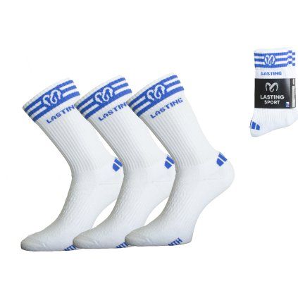 Unisex funkční ponožky LASTING NTL bílé/3 páry (Velikost (34-37) S)