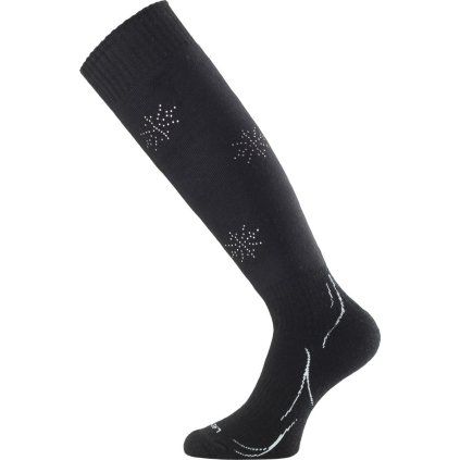 Unisex lyžařské merino podkolenky LASTING Swos černé (Velikost L)