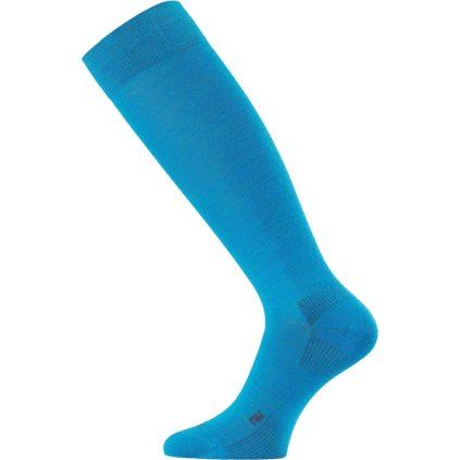 Unisex merino lyžařské podkolenky LASTING FWK modré (Velikost L)