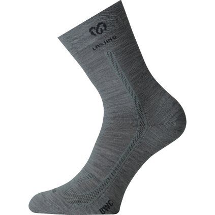 Unisex merino ponožky LASTING BWC šedé (Velikost XL)