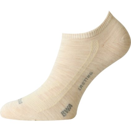 Unisex merino ponožky LASTING BWA béžové (Velikost S)
