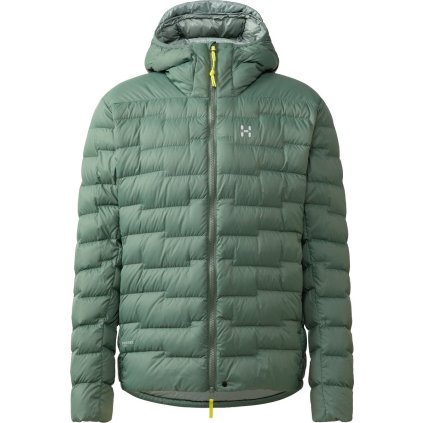 Pánská péřová bunda Haglöfs ROC Flash Down hood - zelená (Velikost S)