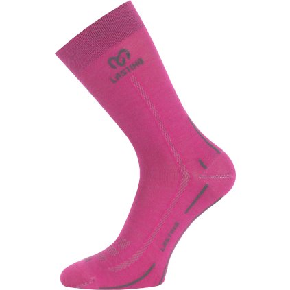 Unisex merino ponožky LASTING WLS růžové (Velikost S)