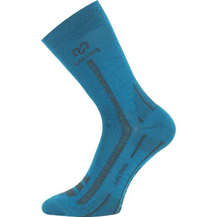 Unisex merino ponožky LASTING WLS modré (Velikost S)