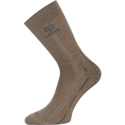 Unisex merino ponožky LASTING WLS béžové (Velikost S)