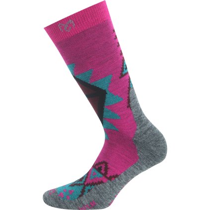 Unisex merino ponožky LASTING WLN růžové (Velikost S)