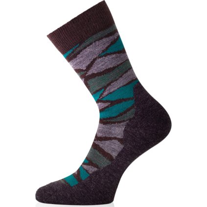 Unisex merino ponožky LASTING WLJ hnědé (Velikost XL)
