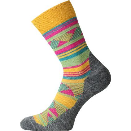 Unisex merino ponožky LASTING WLI žluté (Velikost S)