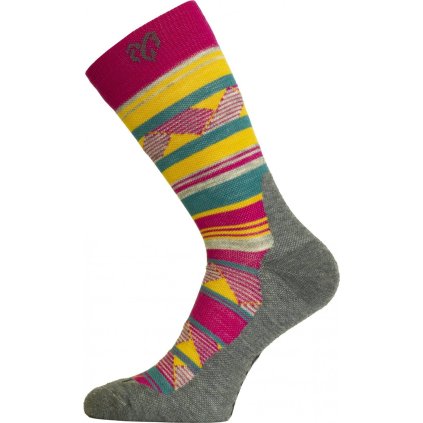 Unisex merino ponožky LASTING WLI růžové (Velikost S)