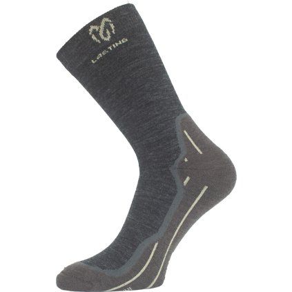 Unisex merino ponožky LASTING WHI hnědá (Velikost M)
