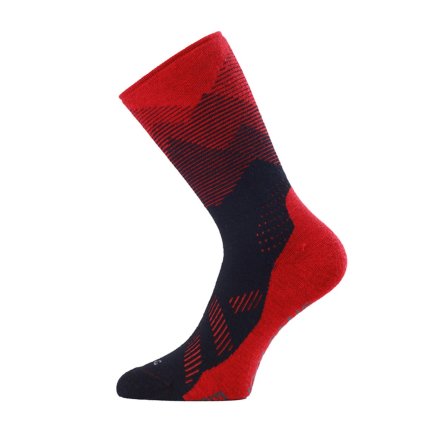 Unisex merino ponožky LASTING FWR červená (Velikost L)