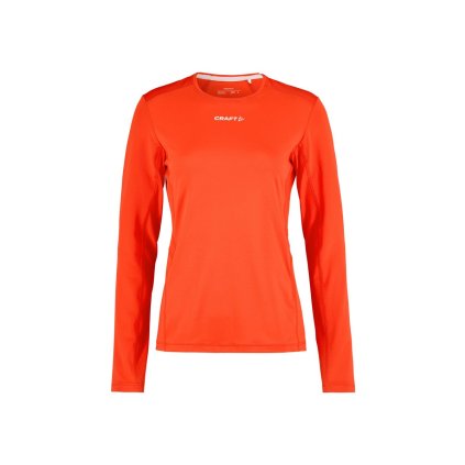 Dámské tréninkové triko CRAFT ADV Essence LS 2 - oranžová (Velikost XS)