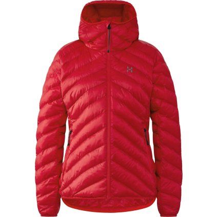 Dámská zimní bunda Haglöfs Sarna Mimic hood - červená (Velikost XS)