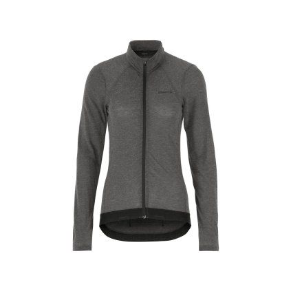 Dámský merino cyklodres CRAFT Bike SubZ Wool LS - černá (Velikost XS)