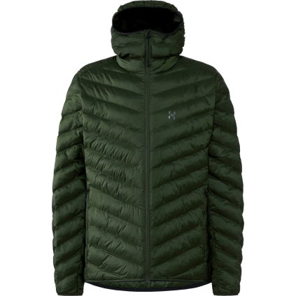 Pánská prošívaná bunda Haglöfs Sarna Mimic hood - tmavě zelená (Velikost S)