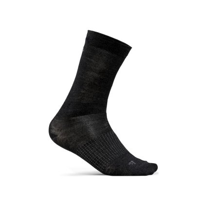 Teplé ponožky CRAFT 2-Pack Wool Liner - černá (Velikost 40-42)