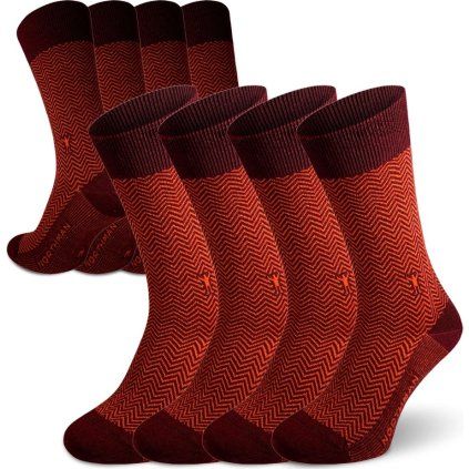Ponožky merino NORTHMAN Hamar 4-pack vínová (Velikost 42-44)
