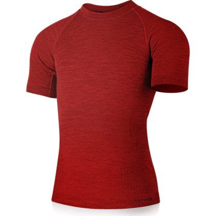 Pánské merino triko LASTING Mabel červené (Velikost L/XL)