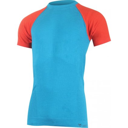 Pánské merino triko LASTING Mabel modré (Velikost L/XL)