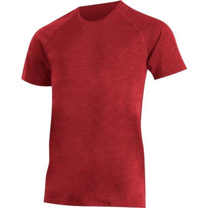 Pánské merino triko LASTING Carlos červené (Velikost M)