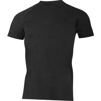 Pánské merino triko LASTING Carlos černé (Velikost M)