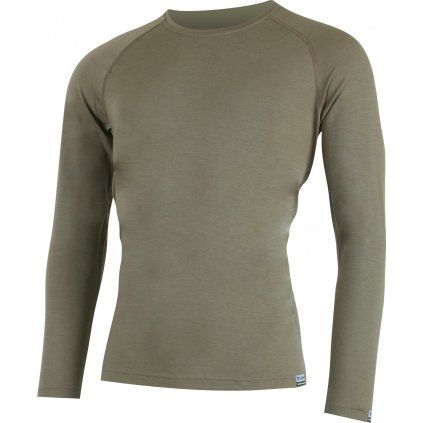 Pánské merino triko LASTING Atar hnědé (Velikost XL)