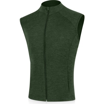 Pánská merino vesta LASTING Weso zelená (Velikost XXL)