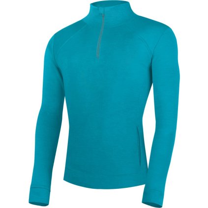 Pánská merino mikina LASTING Warmin modrá (Velikost L)